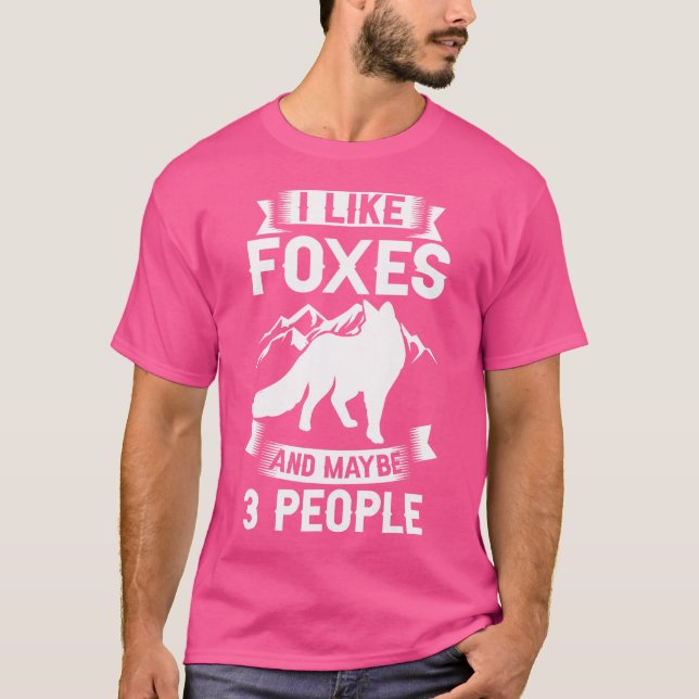 Funny Red Cute Orange Fennec Foxes T-Shirt (Front)