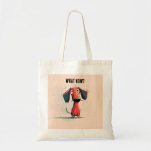 Funny Red Dog – Whimsical Cartoon Pet Art Tote Bag