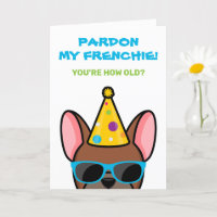 Funny Red Fawn French Bulldog Frenchie Birthday Ca