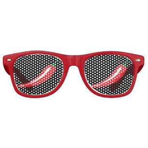 Funny red hot chilli pepper party shades