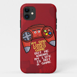 Funny Red Joystick Father's Day Greeting Case-Mate iPhone Case