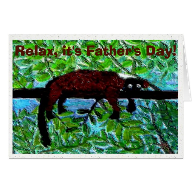 Funny Red Lemur Dad's (Front Horizontal)