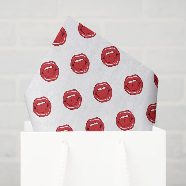 Funny Red Lips  Tissue Paper (Gift Bag)