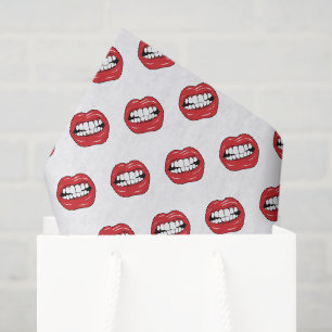 Funny Red Lips Tissue Paper