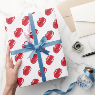Funny Red Lips Wrapping Paper