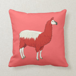 Funny Red Llama Cushion