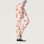 Funny Red Lobster Pattern Leggings<br><div class="desc">Super fun leggings featuring a pattern of red lobsters set against a white background (easily change the background colour to your choice). Perfect for a lobster bake,  oceanside beach vacation,  working out or everyday fun wear.</div>