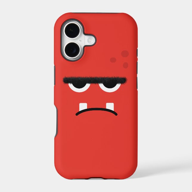 Funny Red Monster Face (Back)