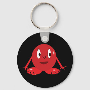 Funny red monster Keychain