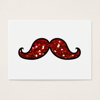 FUNNY RED MUSTACHE PRINTED GLITTER