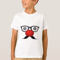 Funny Red Nose weird  eyes glasses moustache