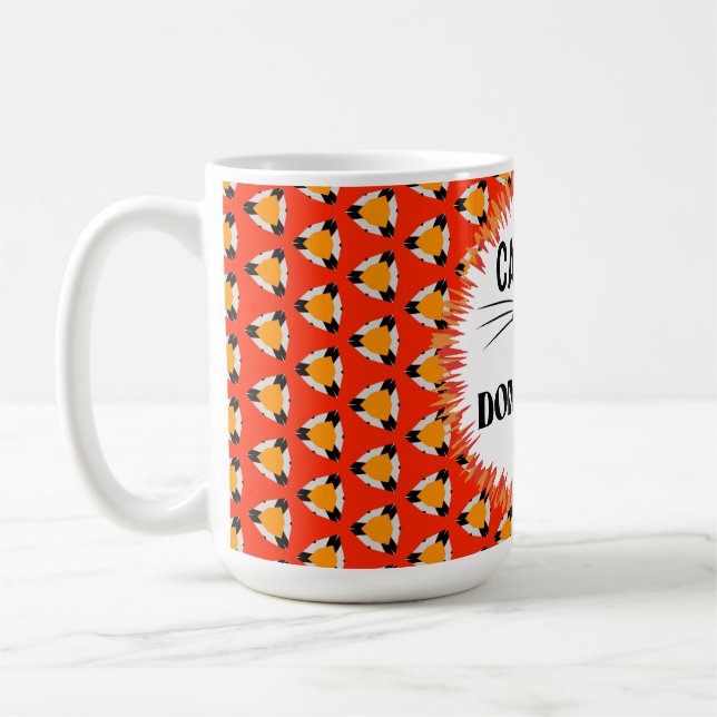 Funny Red Orange Black Cat Lover Coffee Mug (Left)