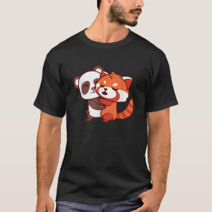 Funny Red Panda Kawaii Bear Japanese Cute Animal L T-Shirt