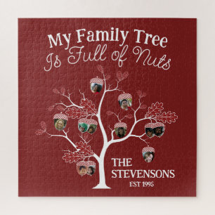 Funny Red Picture Family Tree is Full of Nuts   Jigsaw Puzzle