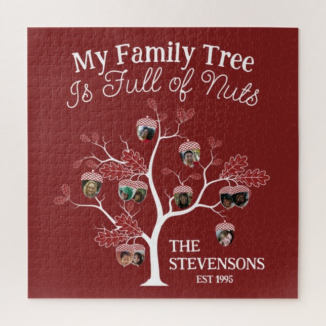 Funny Red Picture Family Tree is Full of Nuts   Jigsaw Puzzle (Vertical)