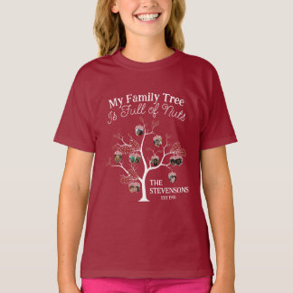 Funny Red Picture Family Tree is Full of Nuts T-Shirt