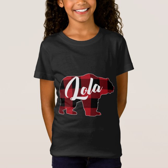 Funny Red Plaid Buffalo Bear Apparel, Filipino Lol T-Shirt (Front)