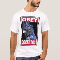 Funny Red Tailed Black Cockatoo - Bird Art