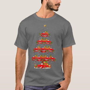 Funny Red Truck Xmas Matching Santa Red Truck Chri T-Shirt