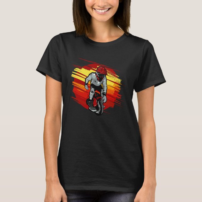 Funny red Unicycle T-Shirt (Front)