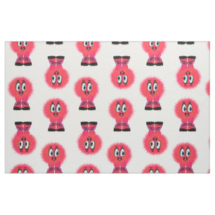 Funny Red Warm Fuzzy Critter Fabric