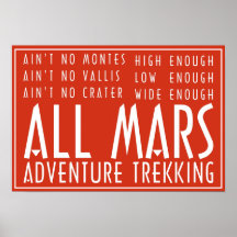 Funny Red White All Mars Trekking Adventure