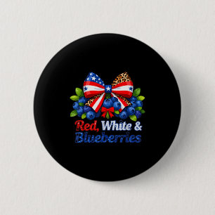 Funny Red White And Blueberries Matching Graphic P 6 Cm Round Badge