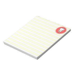 Funny Red White Beige Extracted Molar Starburst Notepad
