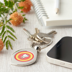 Funny Red White Yellow Extracted Molar Starburst Key Ring