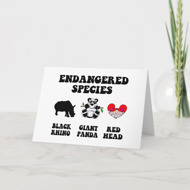 Funny redhead card (Front)