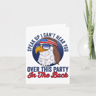 Funny Redneck 4th Of July American Flag Usa Eagle  Card
