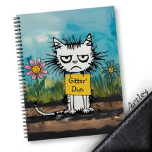 Funny Redneck Cat Sarcastic Motivational Journal 