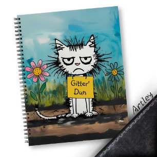 Funny Redneck Cat Sarcastic Motivational Journal 