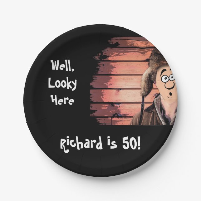 Funny Redneck Country Birthday Party Paper Plate (Front)