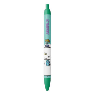 Funny refrigerator cartoon illustration black ink pen