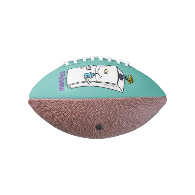 Funny refrigerator cartoon illustration football (Rotated 270)