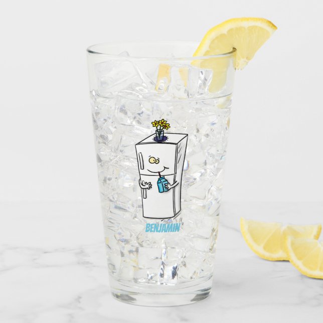 Funny refrigerator cartoon illustration glass (Back Ice)