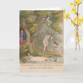 Funny Regency Style Dachshund Blank Card