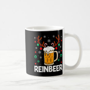 Funny Reinbeer Winedeer Beer Wine Matching Couples Coffee Mug