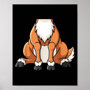 Funny reindeer brown deer christmas xmas animal poster