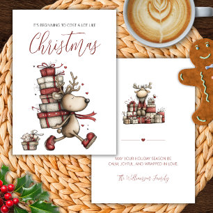 Funny Reindeer Christmas Card