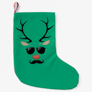 Funny Reindeer Christmas Winter Family Cute Deer  Small Christmas Stocking