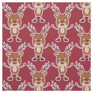 Funny Reindeer custom colour fabric