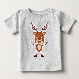 Funny Reindeer custom name clothing Baby T-Shirt