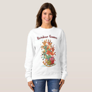 Funny Reindeer Games Christmas Hoodie