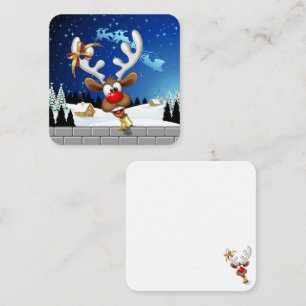 Funny Reindeer Peeking Christmas Meme  Card