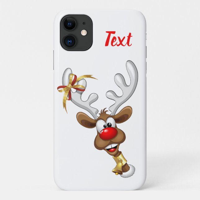 Funny Reindeer Peeking Christmas Meme  Case-Mate iPhone Case (Back)