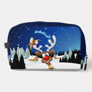 Funny Reindeer Peeking Christmas Meme Dopp Kit