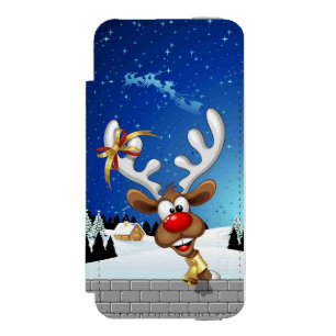 Funny Reindeer Peeking Christmas Meme  Incipio Watson™ iPhone 5 Wallet Case