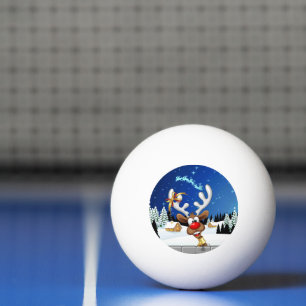 Funny Reindeer Peeking Christmas Meme  Ping Pong Ball